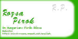 rozsa pirok business card
