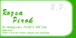 rozsa pirok business card